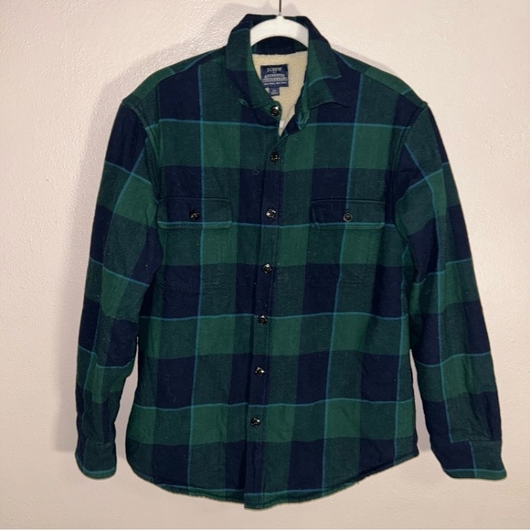 J. Crew Other - J. Crew flannel Authentic Outerwear with Cream sherpa Lining jacket